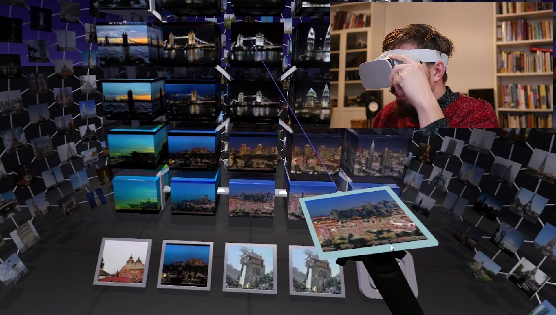 View inside the VR environment.