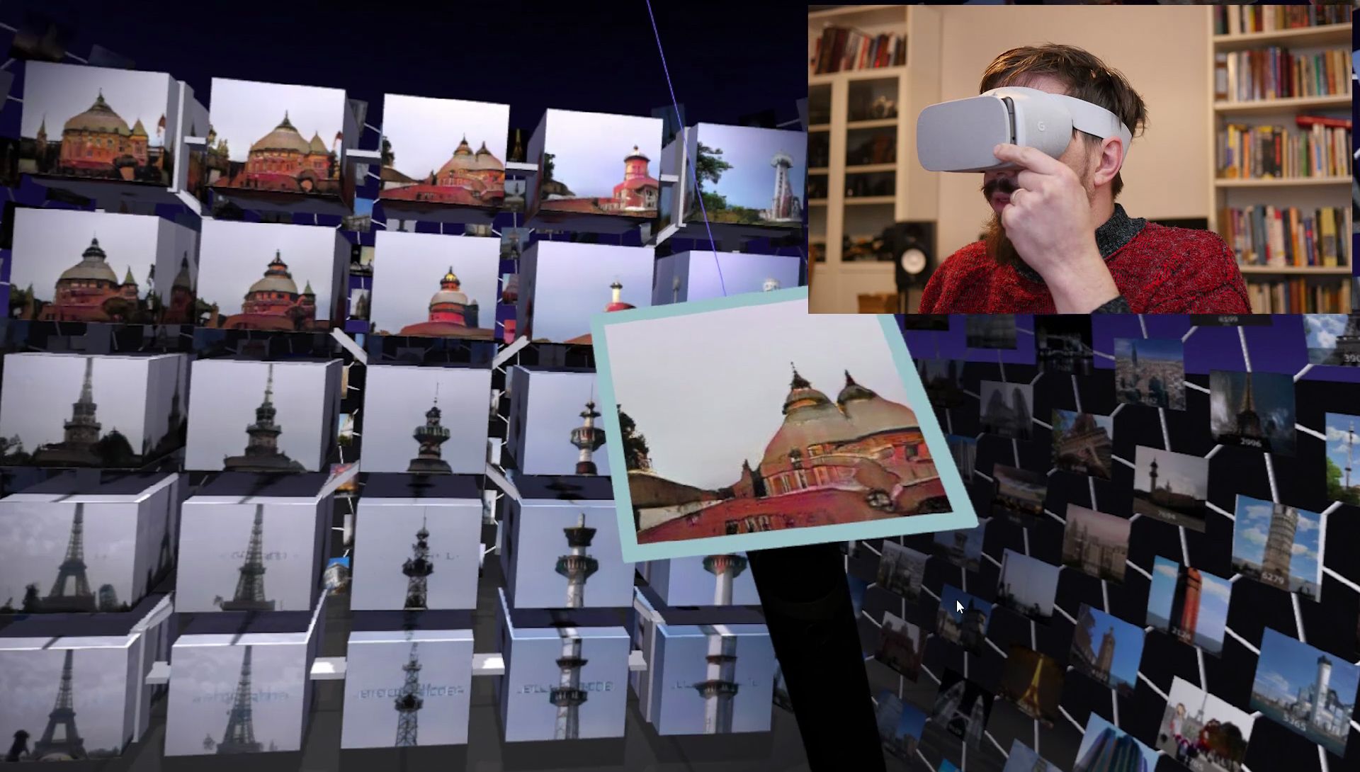 View inside the VR environment.