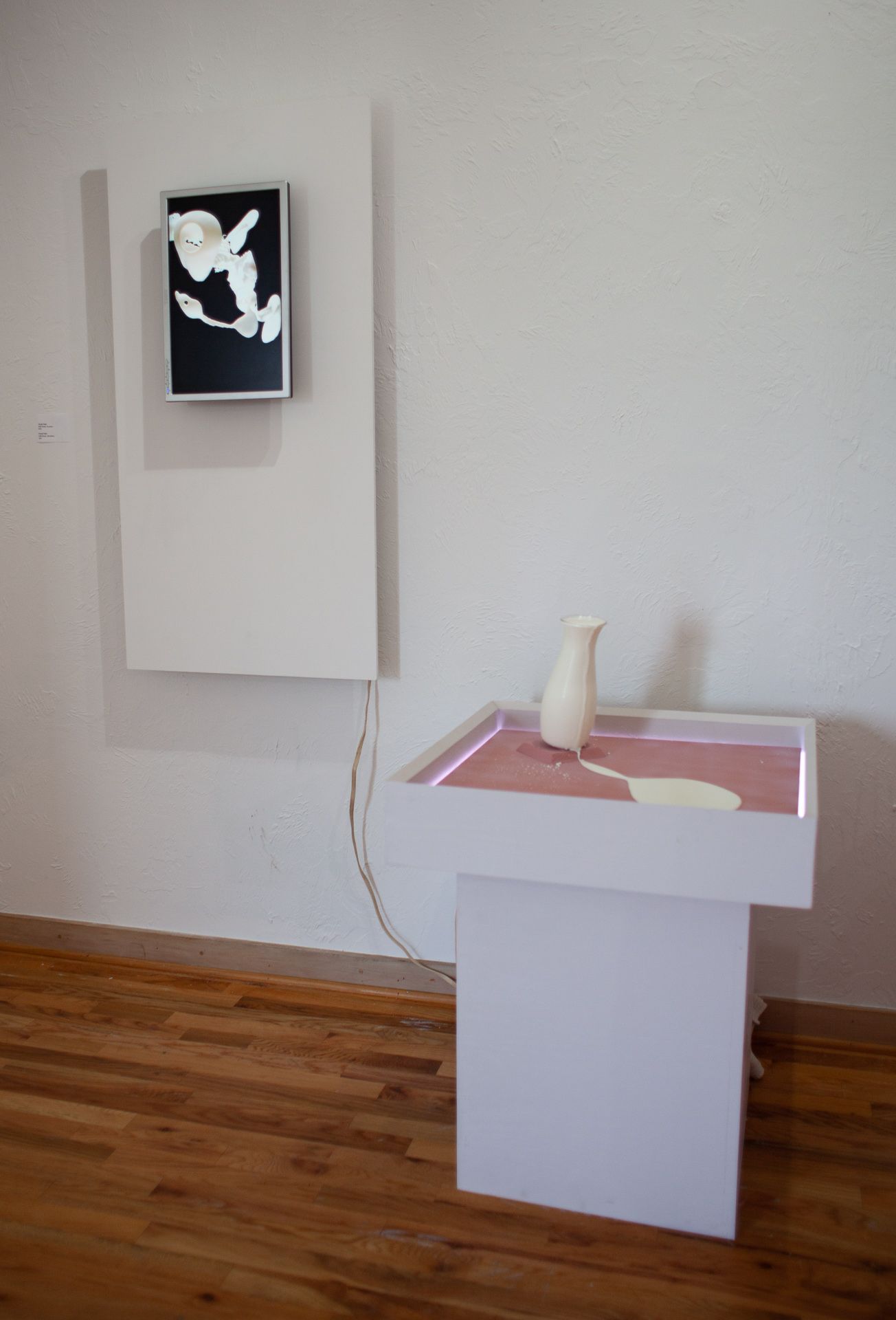 Installed with accompanying animation.