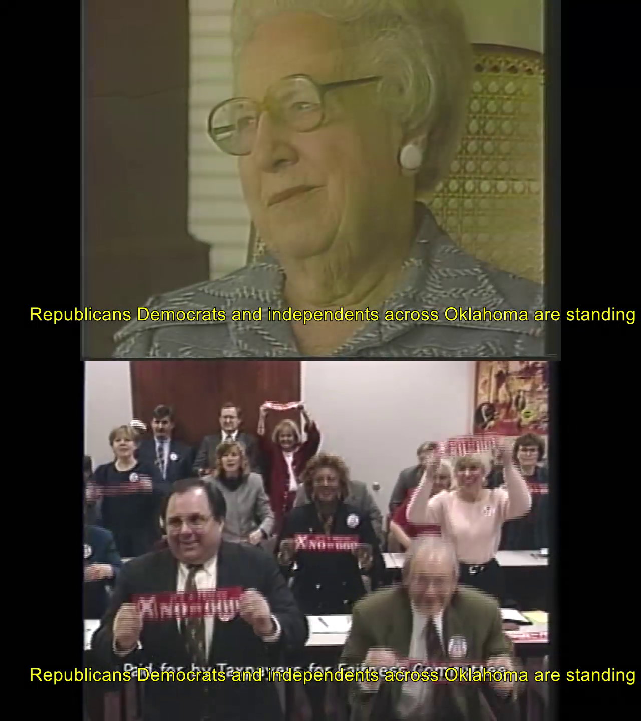 Still showing frames from 2-channel video